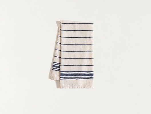 Полотенце кухонное Linda 40x60см - экрю/темно-синий