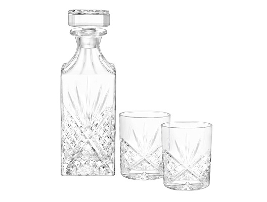 Набор Aron из Графина и 4 стаканов, 370-760 мл - прозрачный.