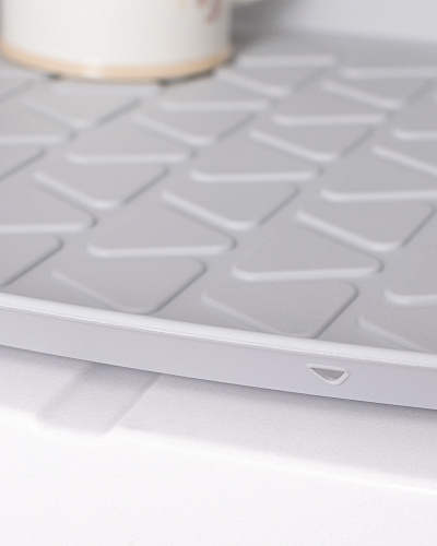 Коврик для сушки посуды Emmy 35,8x35x2,5 см. - светло-серый