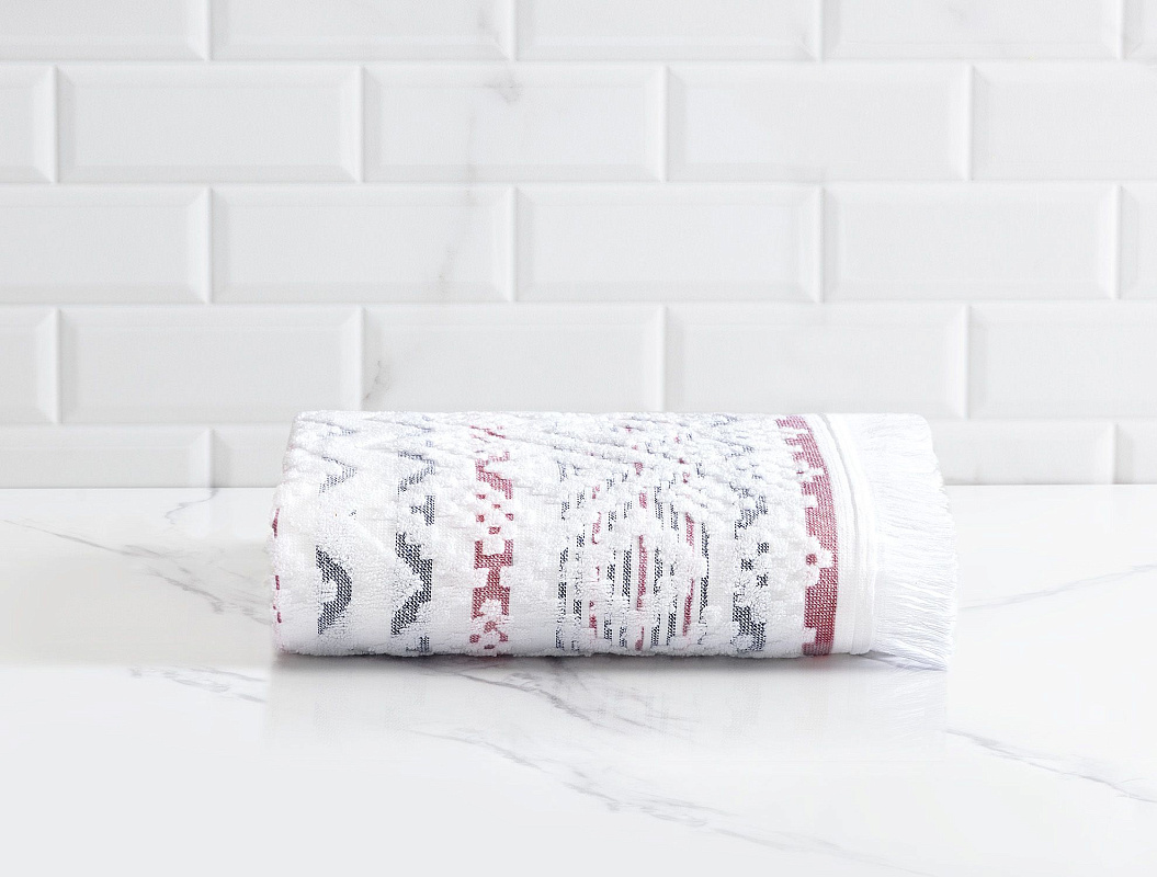 Полотенце для лица Annabel 50x70 см - темно-синее / красное