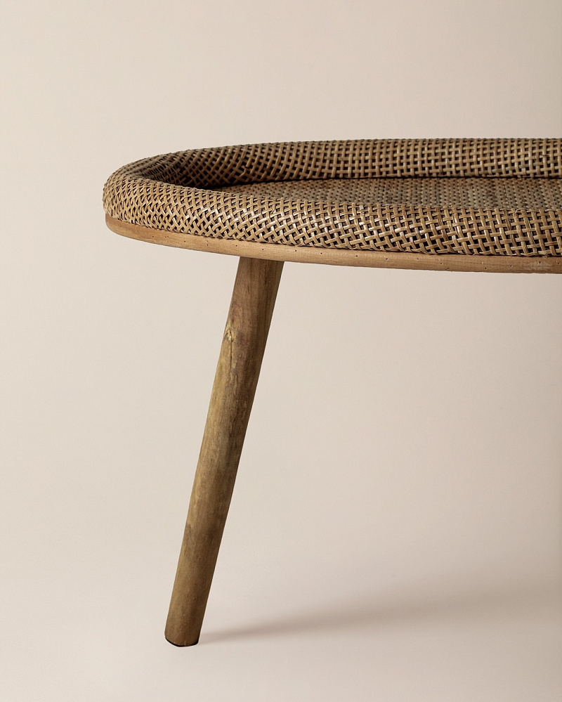 Журнальный столик Perla 77x41x39 см, ротанг