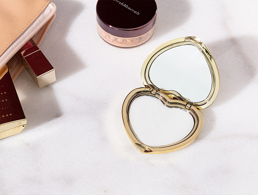 Мини-зеркало Arian 7x6x1,5 см. - золотистое