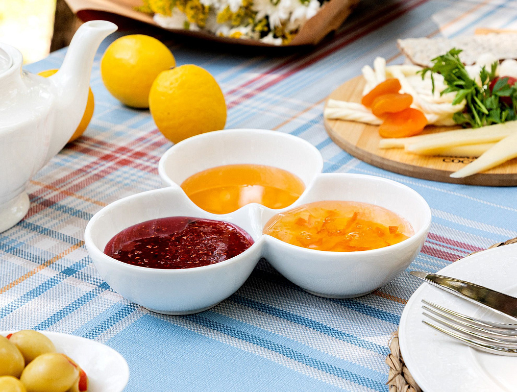 Фарфоровое блюдо из 3 частей New Petit Concept, 20,3x20,3x4,5см