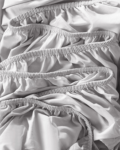 Комплект постельного белья двуспальный Eloise Ranforce с простыней на резинке и 2 наволочками 160x200 см, хлопок¶¶