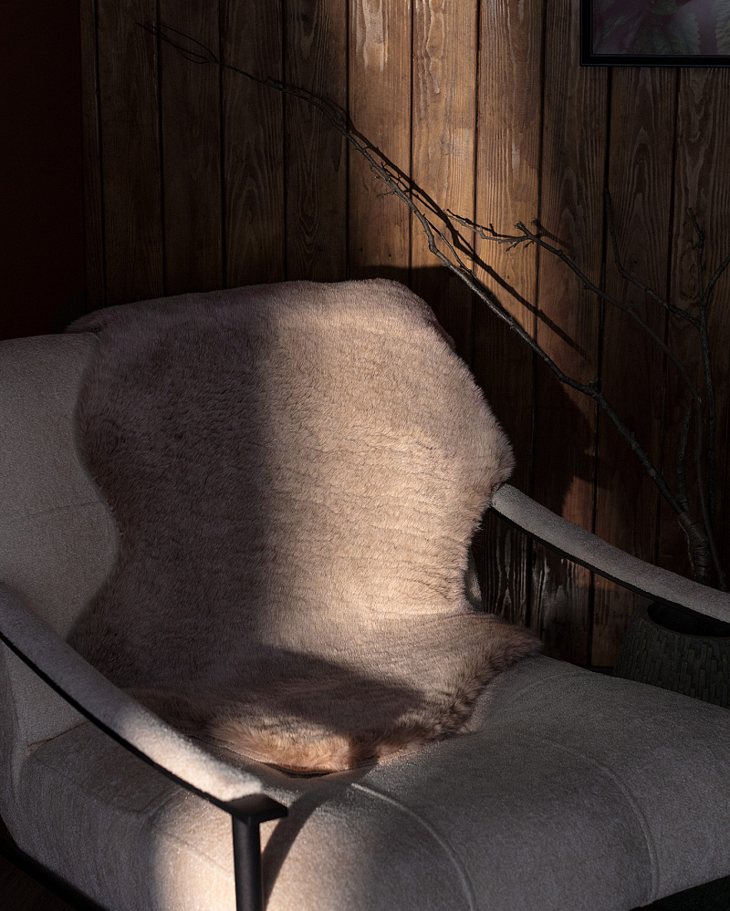 Плюшевый коврик Armend 60x90 см. - бежевый