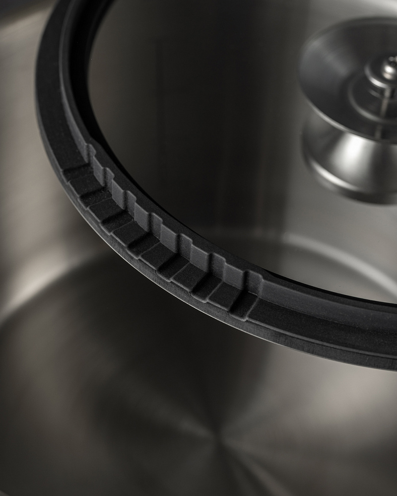 Кастрюля Raye с крышкой 22x13,5 см. - нержавеющая сталь