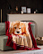 Изображение товара Плед Chiot Bear 130x170 см. - красный / бежевый