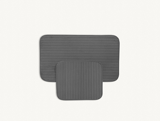 Набор ковриков для ванной Mathilda из 2 шт., 60x100+50x60 см. - темно-серый