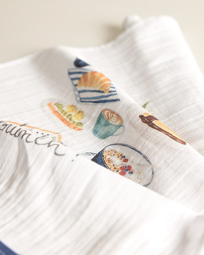 Полотенце для посуды Brunch 40x60 см. - белое / синее