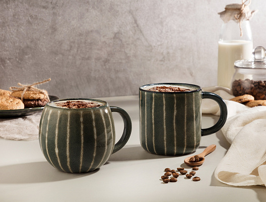 Набор кружек Bel Mais 2 шт - зеленый. 475мл