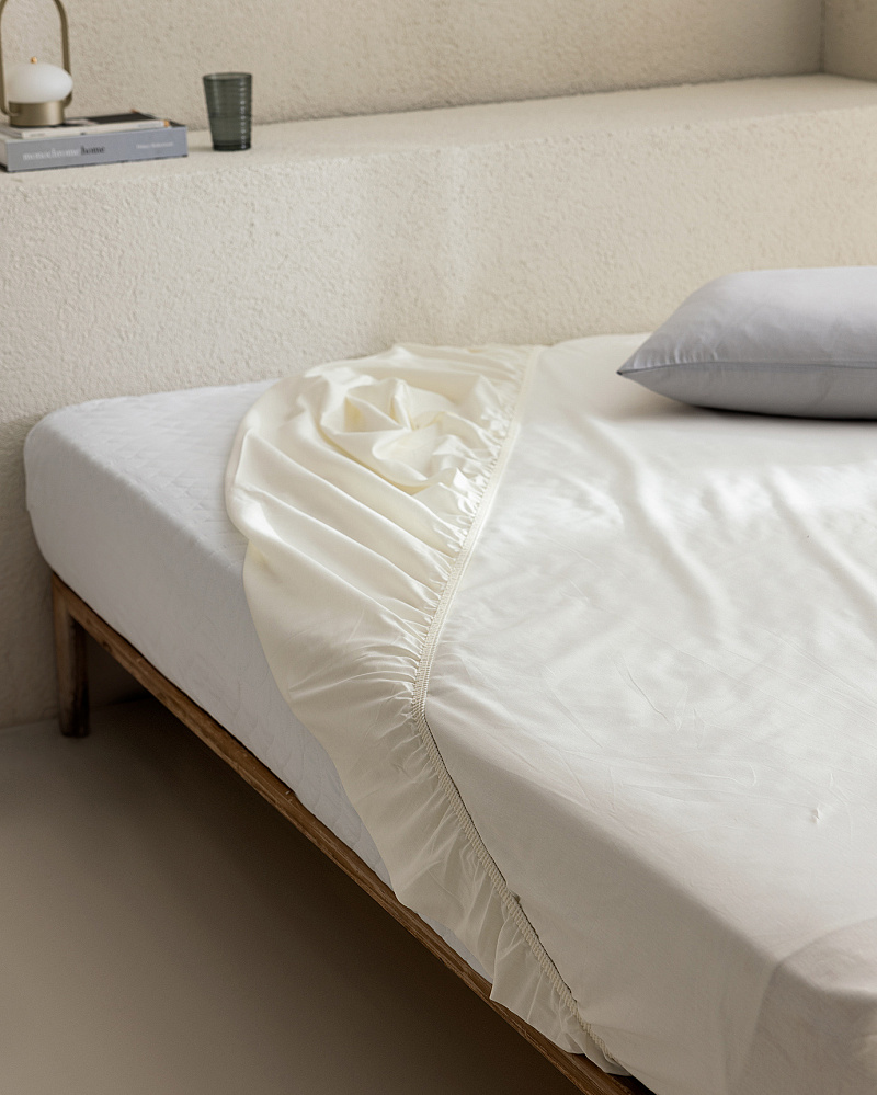 Простыня двуспальная Manon 180x200 см, хлопок