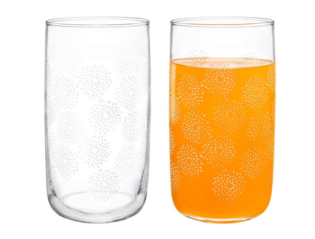 Набор стеклянных стаканов Musette-White из 4 шт., 365мл.