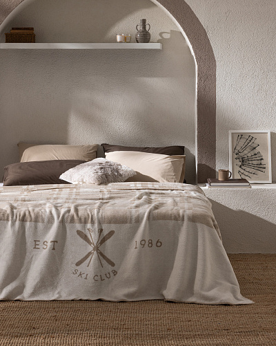 Покрывало полуторасплаьное Cluny 200x220 см. - бежевое