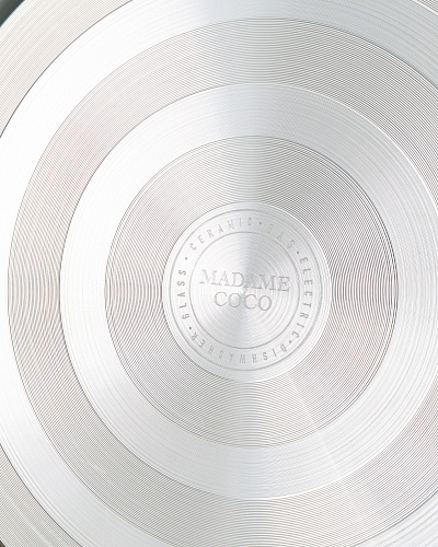 Комплект алюминиевой посуды Titanium 18см, 22см, 26см, 26см - темно синий. 7 предметов.