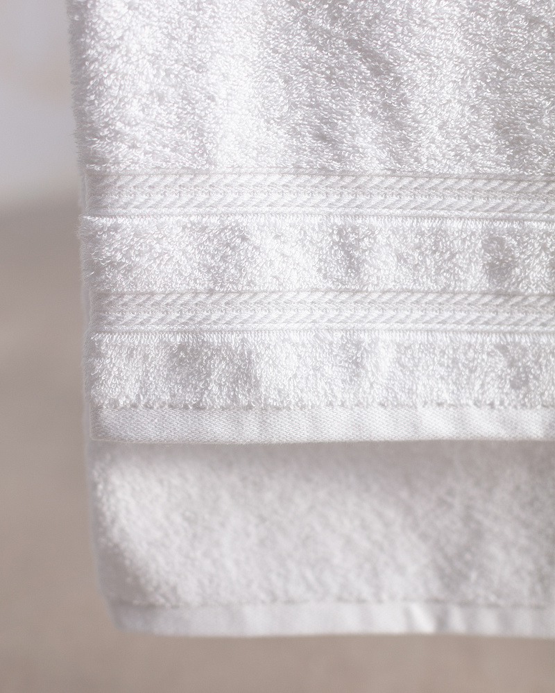 Банное полотенце Ryella Armure Hotel Collection 80x150 см. - белое