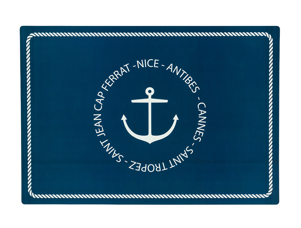 Подставка под приборы Auhert Yacht Collection из 4 шт., 29x42 см. - белая/ синяя