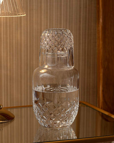 Графин Audrey с бокалом-крышкой 9,3x9,3x20 см. - прозрачный