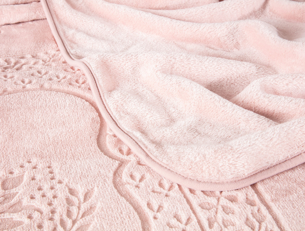 Плед Rochelle Emboss 200x220 см. - пудровый