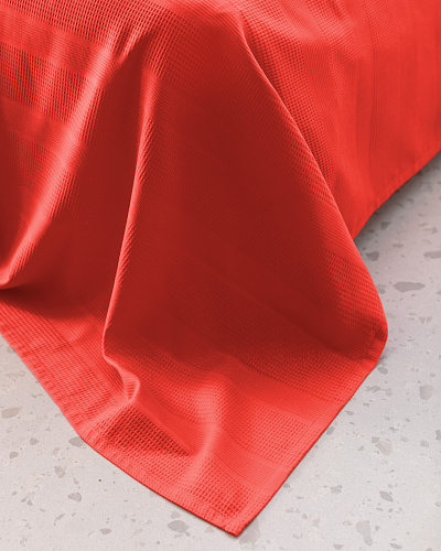 Покрывало односпальное 150x220 см. - оранжевое