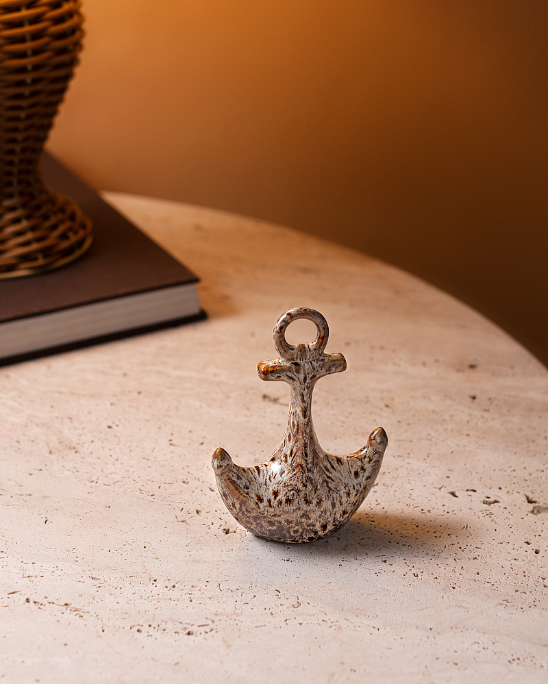 Декоративный якорь 12,5x5,9x18,8 см. - коричневый