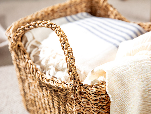 Плетеная корзина с ручками Colombe 35x35x30 см