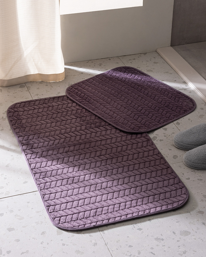 Комплект ковриков для ванной Norris из 2 шт., 60x100 см и 50x60 см. - полиэстер