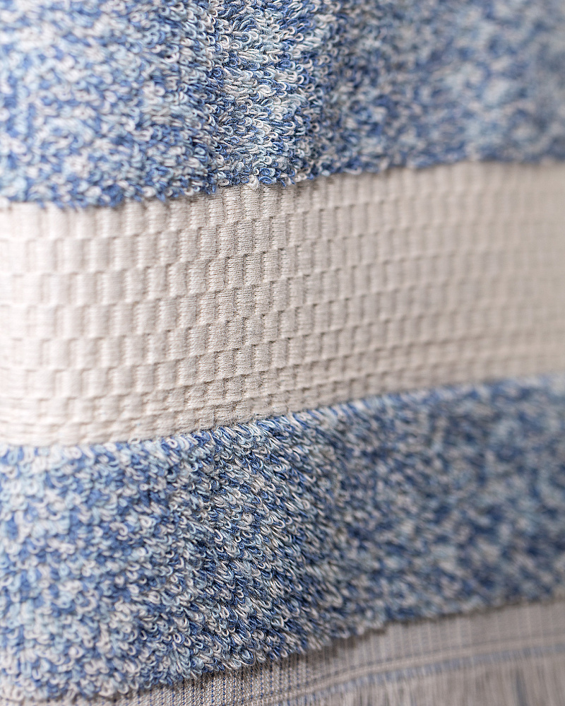 Полотенце для лица Brest Dyed 50x85 см. - экрю / голубое