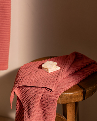 Набор банный унисекс халат и полотенце Carla 2 шт., ХХL р., 50x90 см. - красный