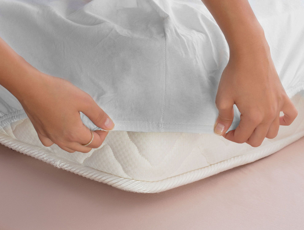 Простыня на резинке двуспальная Valeria 200x200 см, - хлопок