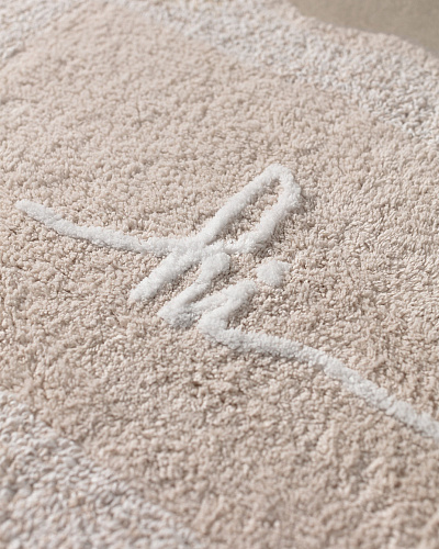 Коврик для ванной Gordes 50x80 см. - бежевый / белый