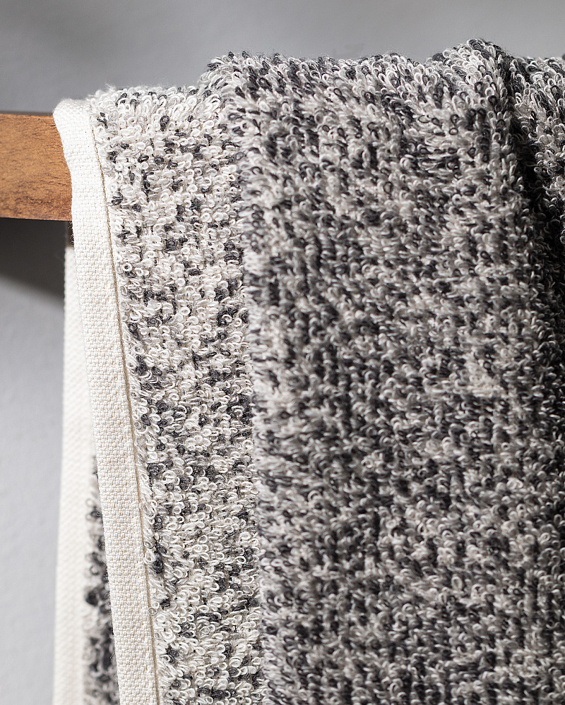 Полотенце для лица Brest Dyed 50x85 см. - экрю / темно-серое