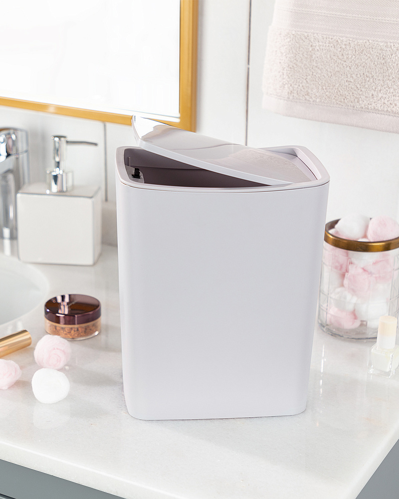 Контейнер для мусора Olivier Switch 4 л. - светло-серое