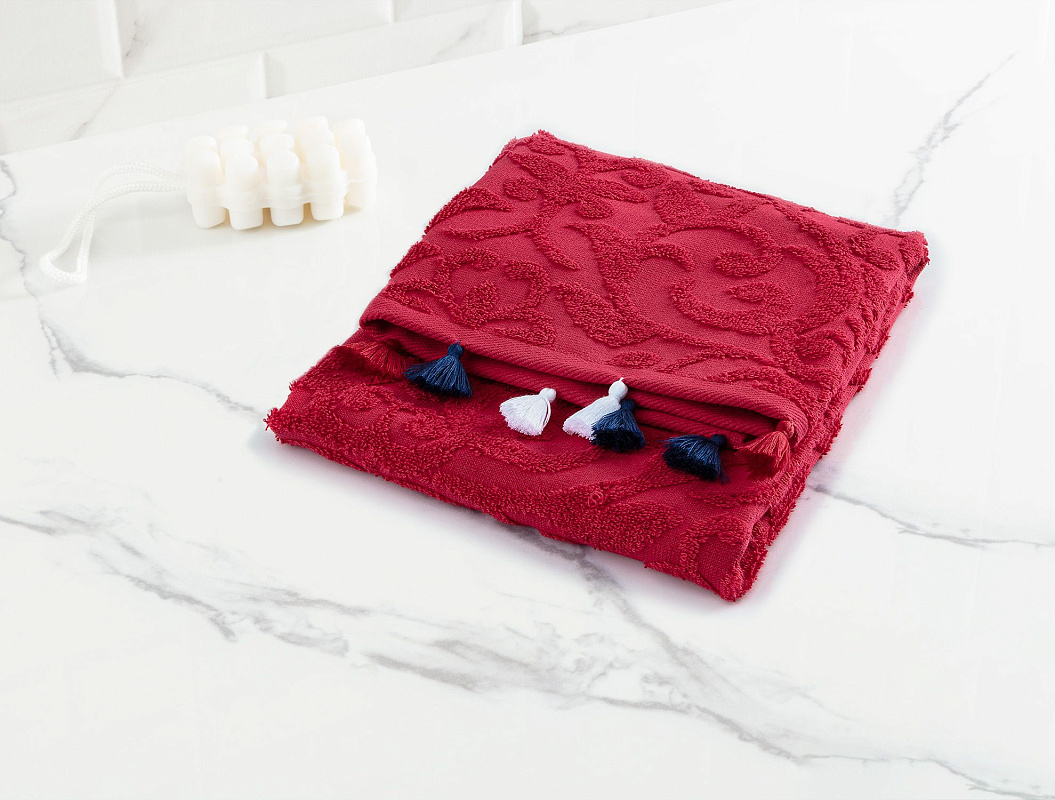 Полотенце для лица Giverny 50x70см - красное