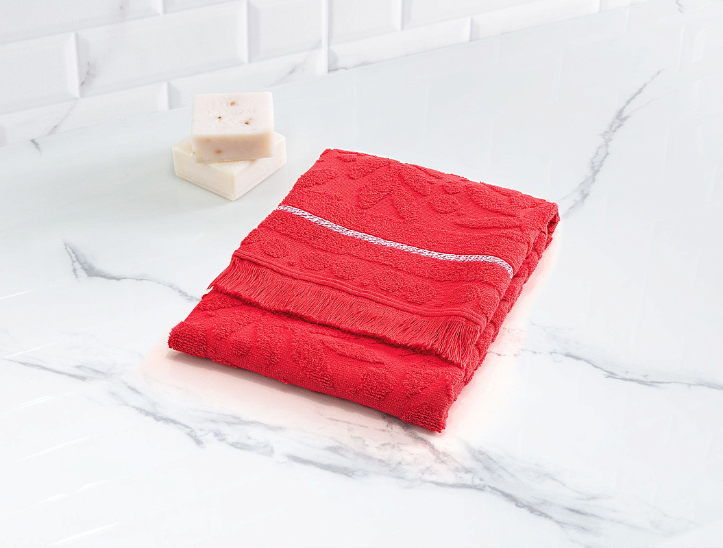 Полотенце для лица Naemi 50x70 см - красное