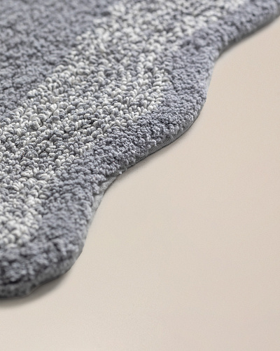 Коврик для ванной Gordes 50x80 см. - серый / белый