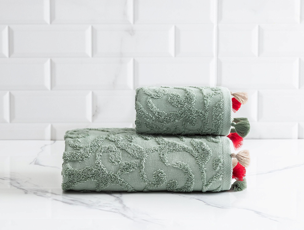 Полотенце для лица Giverny 50x70см - зеленое