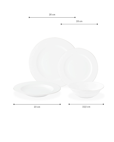 Столовый сервиз Galena из 24 предметов, фарфор