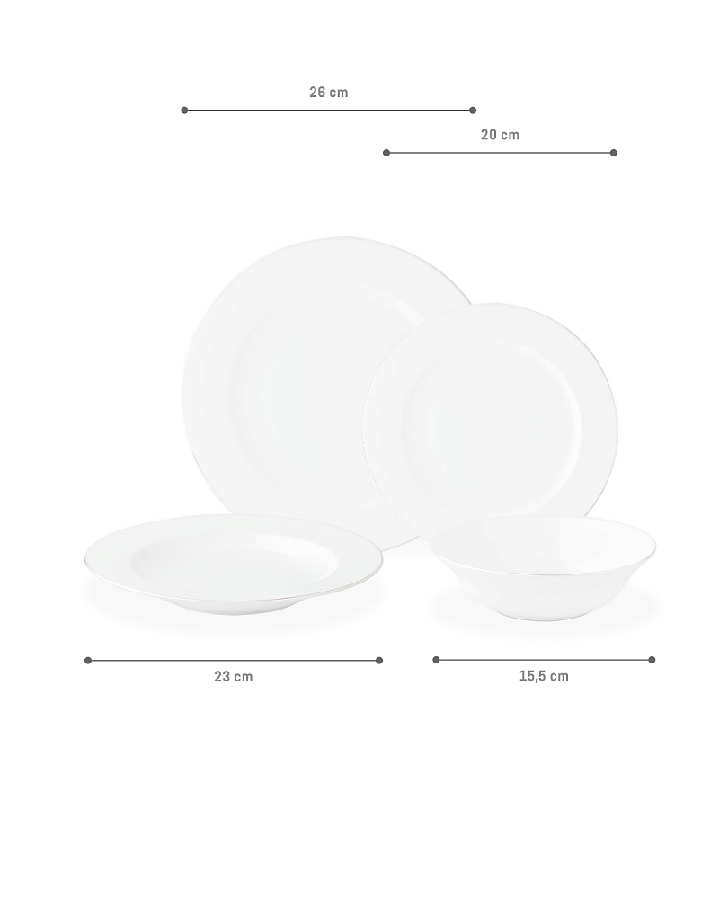 Столовый сервиз Galena из 24 предметов, фарфор