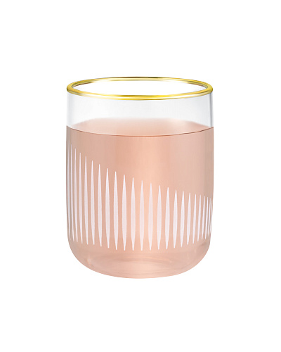 Набор стеклянных стаканов для напитков Musette Serenity Gold из 4 шт., 270мл