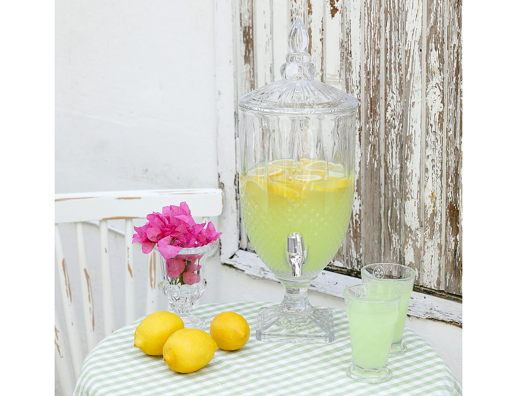 Стеклянный лимонадник с краном Victoria 4.5 л. 