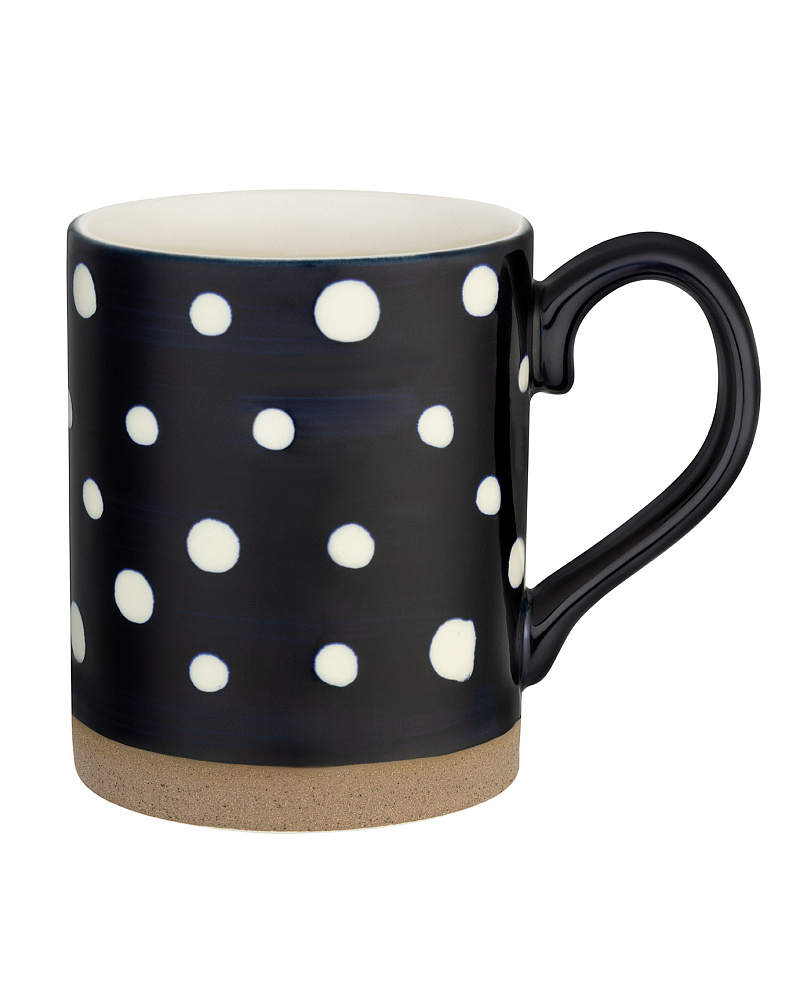 Кружка Liyana 7,5x11x10 см., 400 мл. - белая / темно-синяя