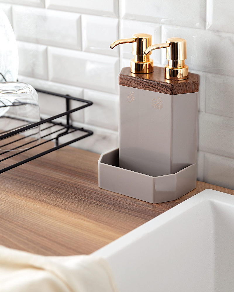 Диспенсер - пластиковый дозатор для жидкого мыла Benameur - бежевый