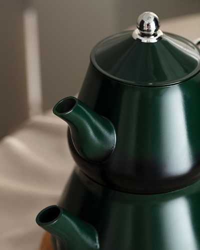 Турецкий двойной чайник Clarus 1000-2000 мл, - алюминий