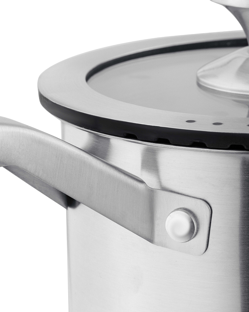 Кастрюля Raye с крышкой 18x11,5 см. - нержавеющая сталь