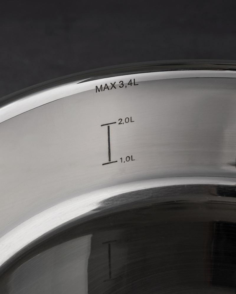 Кастрюля Elena с крышкой 24x7,5 см. - нержавеющая сталь