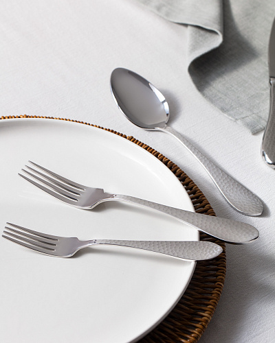 Набор столовых приборов La Rose из 42 шт. - серебристый