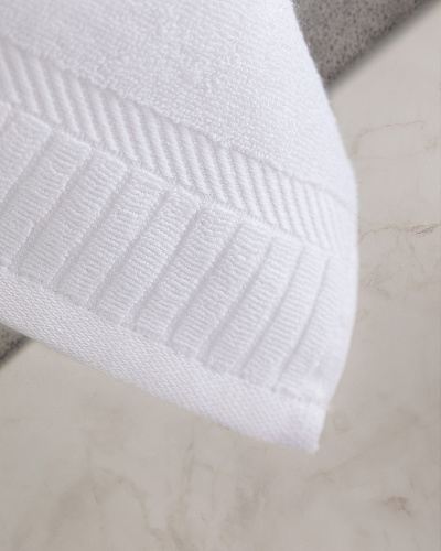 Полотенце для рук Piano Armure Hotel Collection 30x46 см. - белое