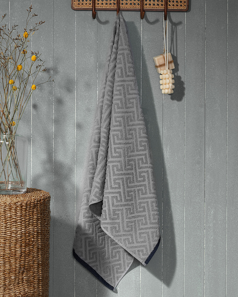 Банное полотенце Sault 70x140 см. - серое