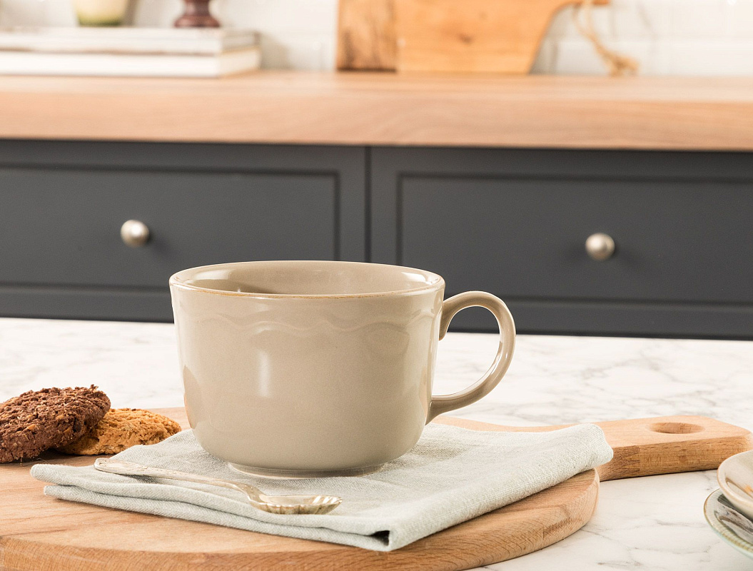 Кружка Tulipe, 480 мл - бежево-песочная