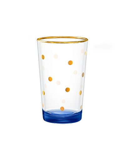 Набор стаканов для напитков из 4 шт по 100 мл. Chapelle Points Dorés Gold из 4 шт., 100 мл